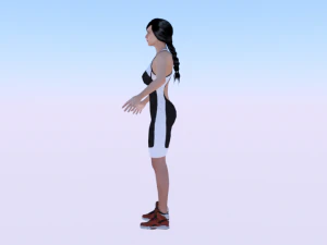 Woman Triathlete 3D Model