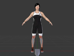 Woman Triathlete 3D Model