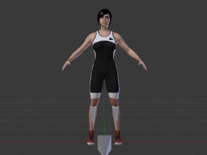 Woman Triathlete 3D Model