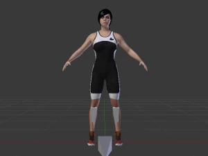 Woman Triathlete 3D Model