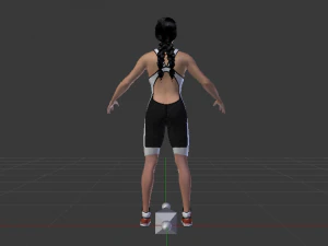 Woman Triathlete 3D Model