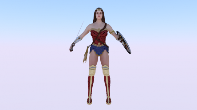 Wonder Woman 3D मॉडल .c4d .max .obj .3ds .fbx .stl .blend 