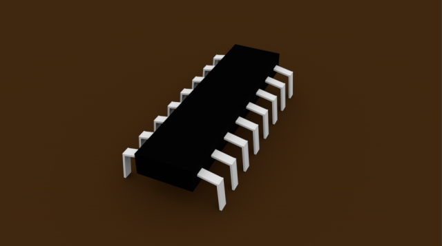 Microchip 3Dモデル .c4d .max .obj .3ds .fbx .stl .blend 