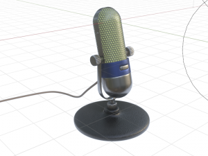 Vintage Microphone - made in Blender 3D Model