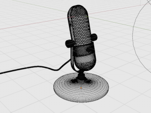 Vintage Microphone - made in Blender 3D Model