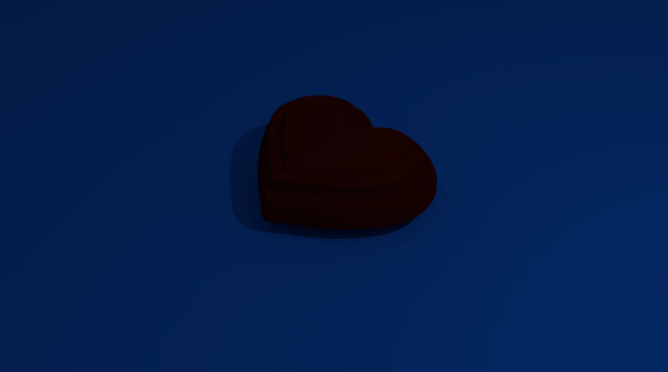 Chocolate Heart 3D Model .c4d .max .obj .3ds .fbx .stl .blend 