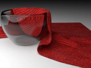 Vase with Cloth 3D Model