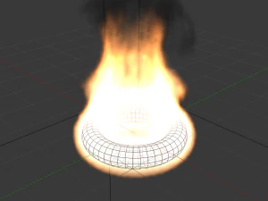 Fire Simulation 3D Model