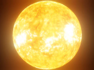 Солнце - сделано в Blender 3D Модель
