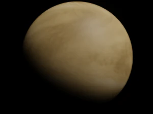 शुक्र वायुमंडल - ब्लेंडर में बनाया गया 3D मॉडल