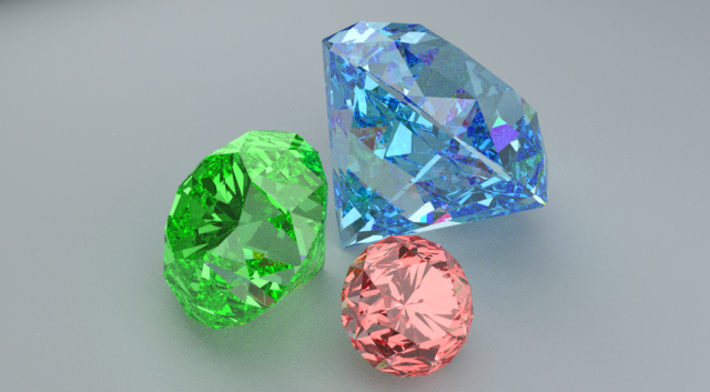 Diamonds 3D 모델 .c4d .max .obj .3ds .fbx .stl .blend 