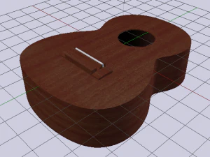 Corpo della chitarra Modello 3D