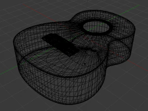 Corpo della chitarra Modello 3D