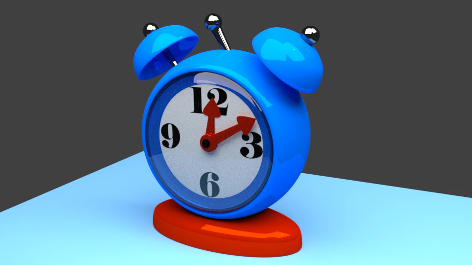 Alarm Clock 3D Model .c4d .max .obj .3ds .fbx .stl .blend 
