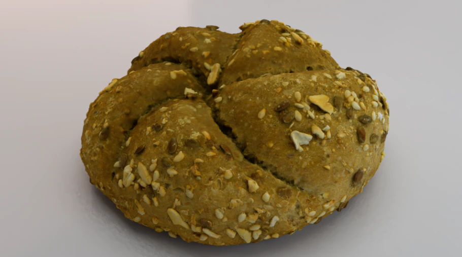 Brown Bread 3D Model .c4d .max .obj .3ds .fbx .stl .blend 