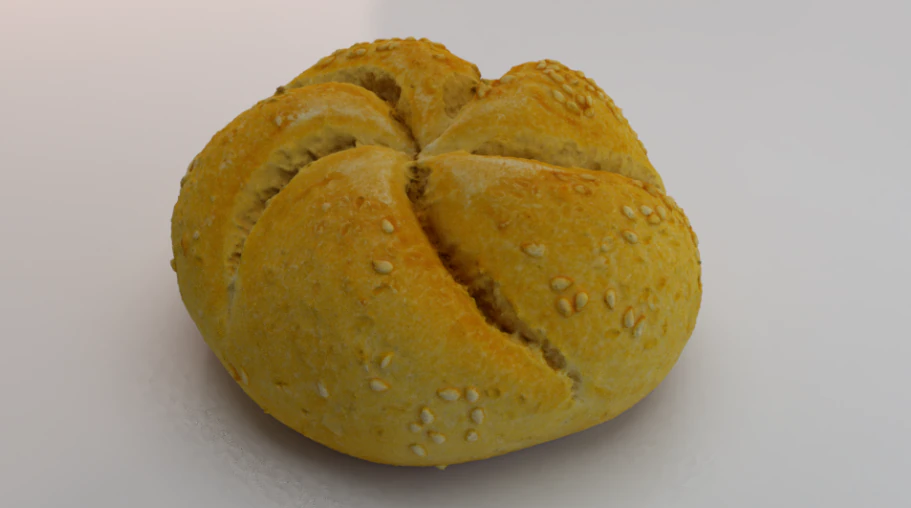White Bread 3D Model .c4d .max .obj .3ds .fbx .stl .blend 