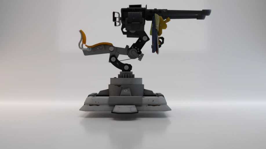 Turret 3D Model .c4d .max .obj .3ds .fbx .stl .blend 