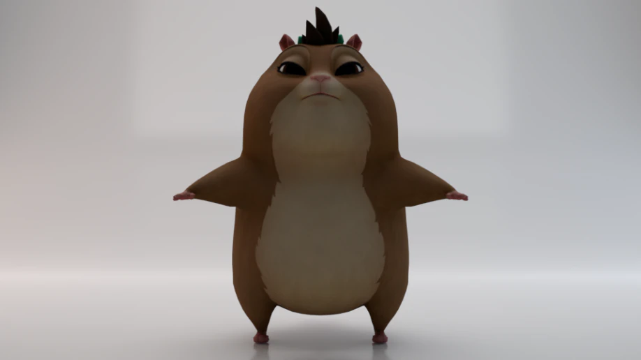 Hamster 3D Model .c4d .max .obj .3ds .fbx .stl .blend 