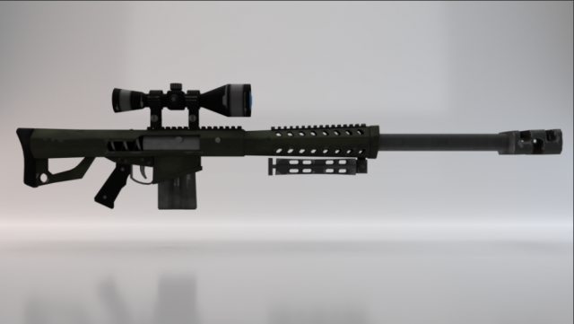Heavy Sniper Rifle 3Dモデル .c4d .max .obj .3ds .fbx .stl .blend 