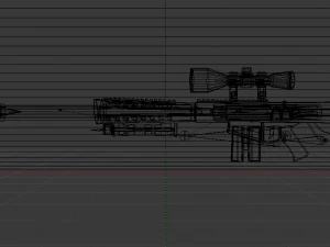 Heavy Sniper Rifle 3D Model
