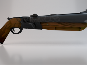 Double Barrel Shotgun 3D Model