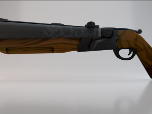 Double Barrel Shotgun 3D Modell