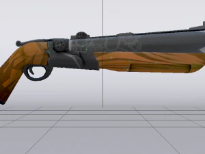 Double Barrel Shotgun 3D Model