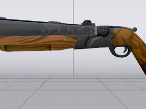 Double Barrel Shotgun 3D Model