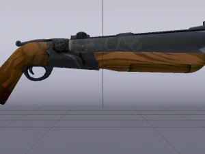 Double Barrel Shotgun 3D Model