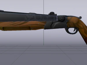 Double Barrel Shotgun 3D Model