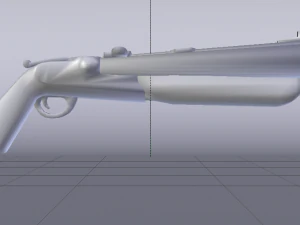 Double Barrel Shotgun 3D Model