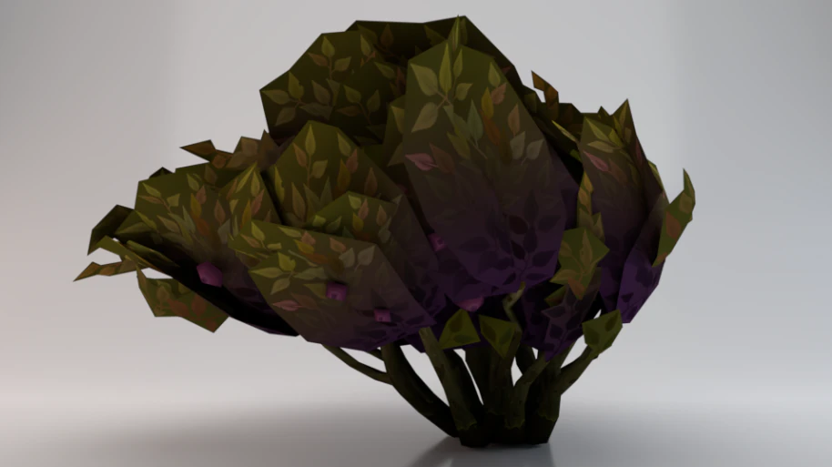 3D Bush 3D Model .c4d .max .obj .3ds .fbx .stl .blend 