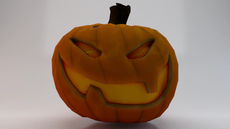 Halloween Pumpkin - Jack-o-lantern 3D Model .c4d .max .obj .3ds .fbx .stl .blend 