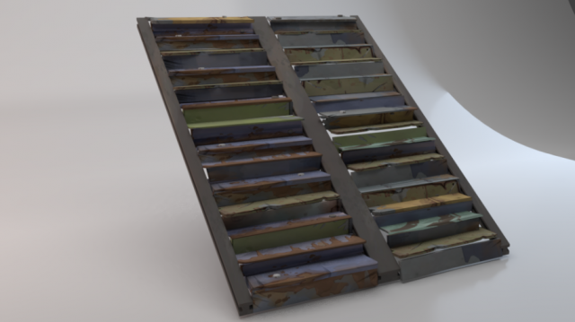 Metal Stairs Modelo 3D .c4d .max .obj .3ds .fbx .stl .blend 