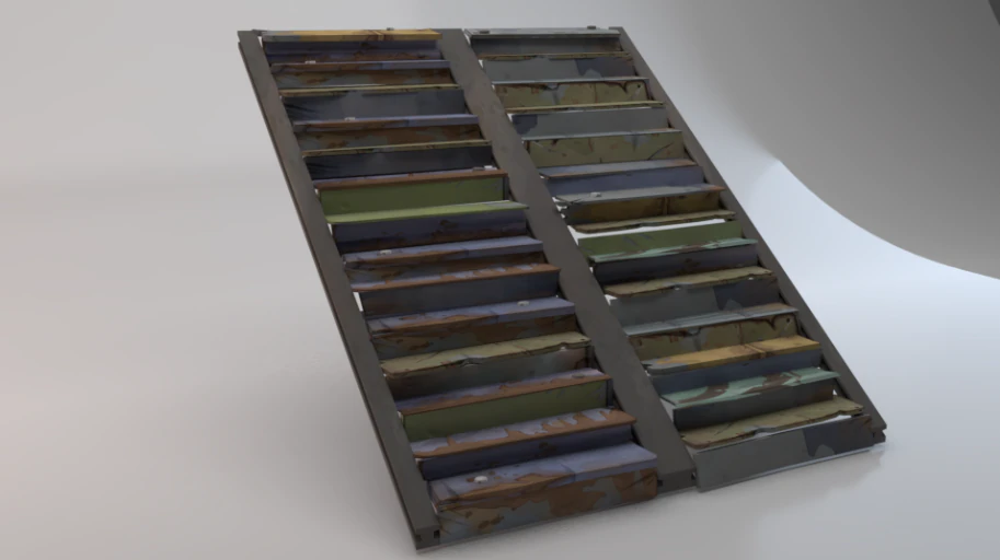 Metal Stairs 3D Model .c4d .max .obj .3ds .fbx .stl .blend 