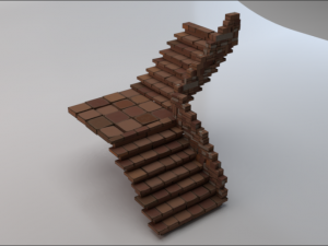 Corner Stairs 3D Model