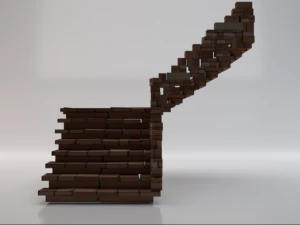 Corner Stairs 3D Model