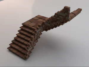 Corner Stairs 3D Model