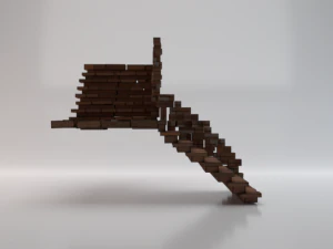 Corner Stairs 3D Model