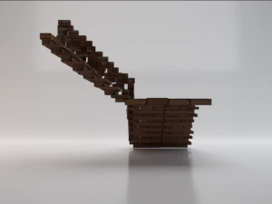 Corner Stairs 3D Model