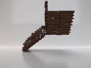 Corner Stairs 3D Model