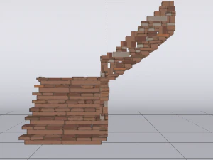 Corner Stairs 3D Model