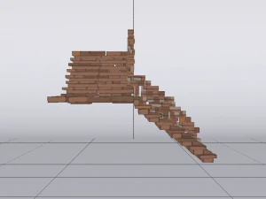 Corner Stairs 3D Model