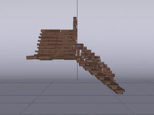 Corner Stairs 3D Model