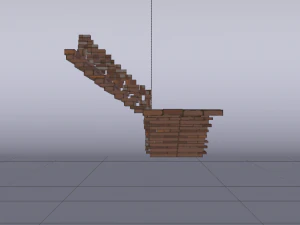 Corner Stairs 3D Model