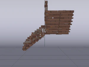 Corner Stairs 3D Model