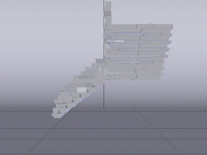 Corner Stairs 3D Model