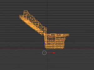 Corner Stairs 3D Model