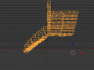 Corner Stairs 3D Model