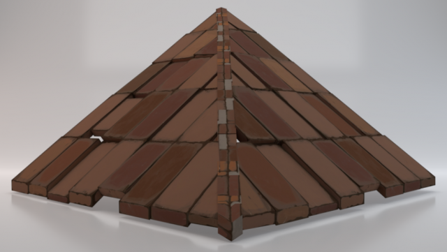Brick Roof Modello 3D .c4d .max .obj .3ds .fbx .stl .blend 
